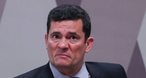 O ex-ministro da Justiça Sergio Moro durante depoimento na CCJ do Senado. Foto Lula Marques