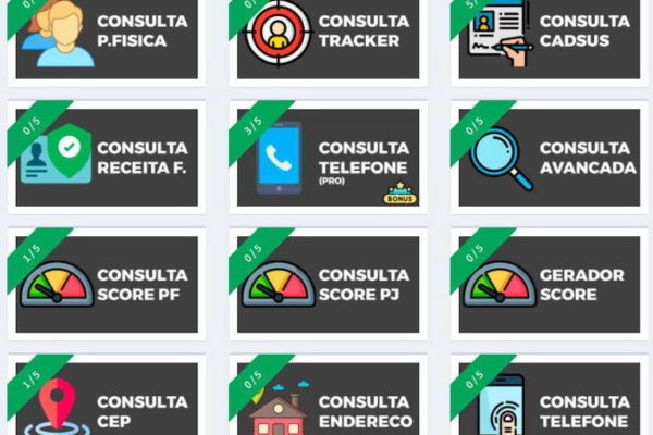 Painel com dados de brasileiros