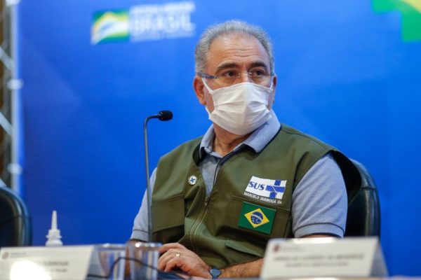 Marcelo Queiroga em coletiva de imprensa