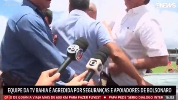 Veja agressão contra Globo e SBT