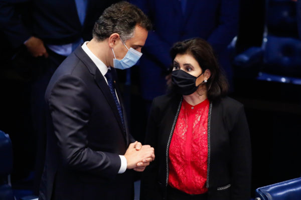 Rodrigo Pacheco e Simone Tebet