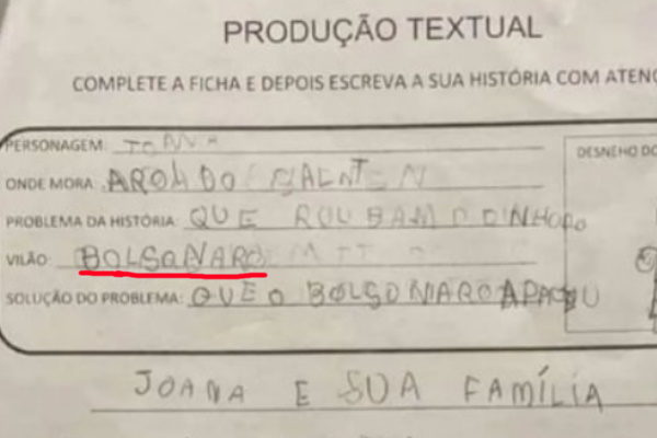 Redação em folha de papel