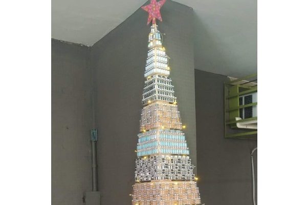 Árvore de Natal vidros