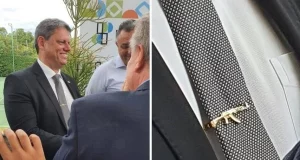 Ministro de Bolsonaro com broche de arma