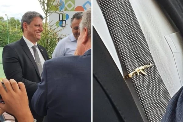 Ministro de Bolsonaro com broche de arma