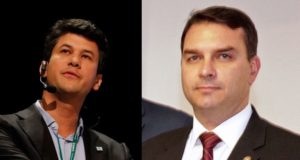 Veja Flávio Bolsonaro e o presidente do BNDES