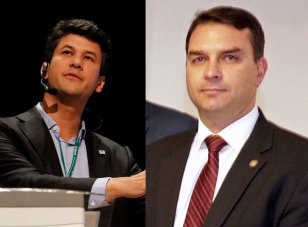 Veja Flávio Bolsonaro e o presidente do BNDES