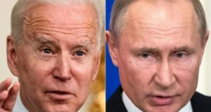 A imagem de Biden e Putin