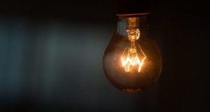 A imagem de uma lâmpada