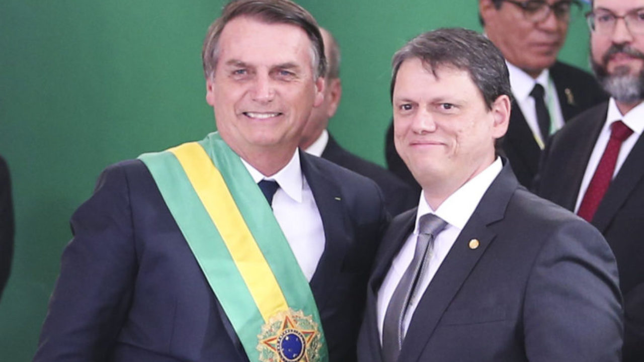 A imagem de Tarcísio e Bolsonaro