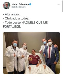 Bolsonaro recebe alta do hospital