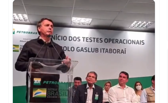 Bolsonaro falou em evento. Imagem: Reprodução