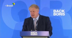 Boris Johnson discursando