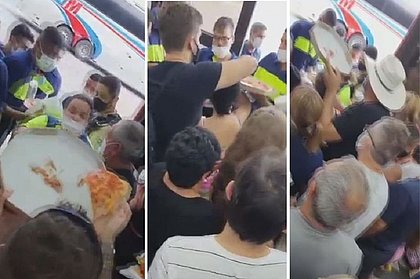 briga por fatia de pizza passageiros