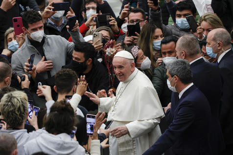 O Papa Francisco em audiência no Vaticano. Foto: Giuseppe Lami/Ansa