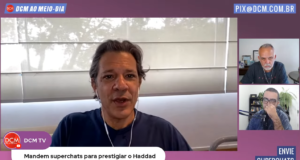 Fernando Haddad (PT) em entrevista ao DCM. Imagem: Reprodução