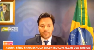 O ministro Fábio Faria, das Comunicações. Imagem: Reprodução