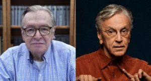 A imagem de Olavo de Carvalho e de Caetano Veloso