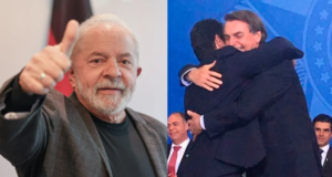 O ex-presidente Lula (PT), Sergio Moro (Podemos) e Jair Bolsonaro (PL). Foto 1: Ricardo Stuckert. Foto: 2: Reprodução