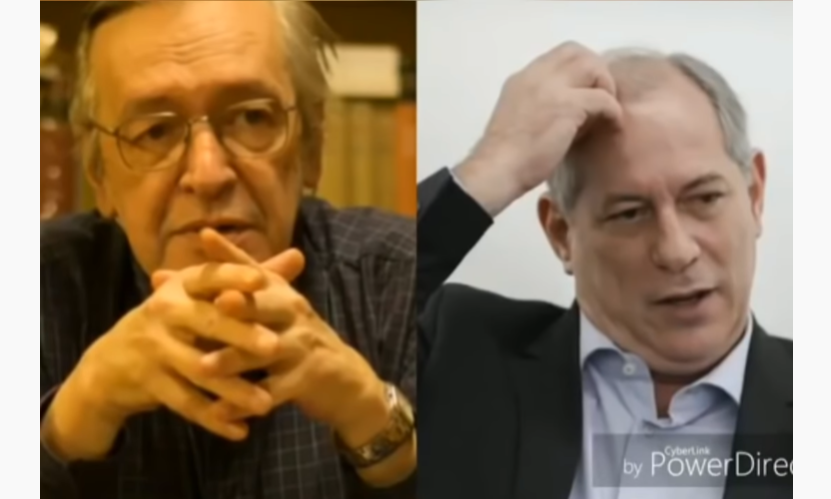 Olavo de Carvalho e Ciro Gomes. Imagem: Reprodução