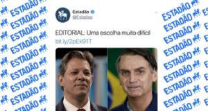 A imagem do editorial do Estadão