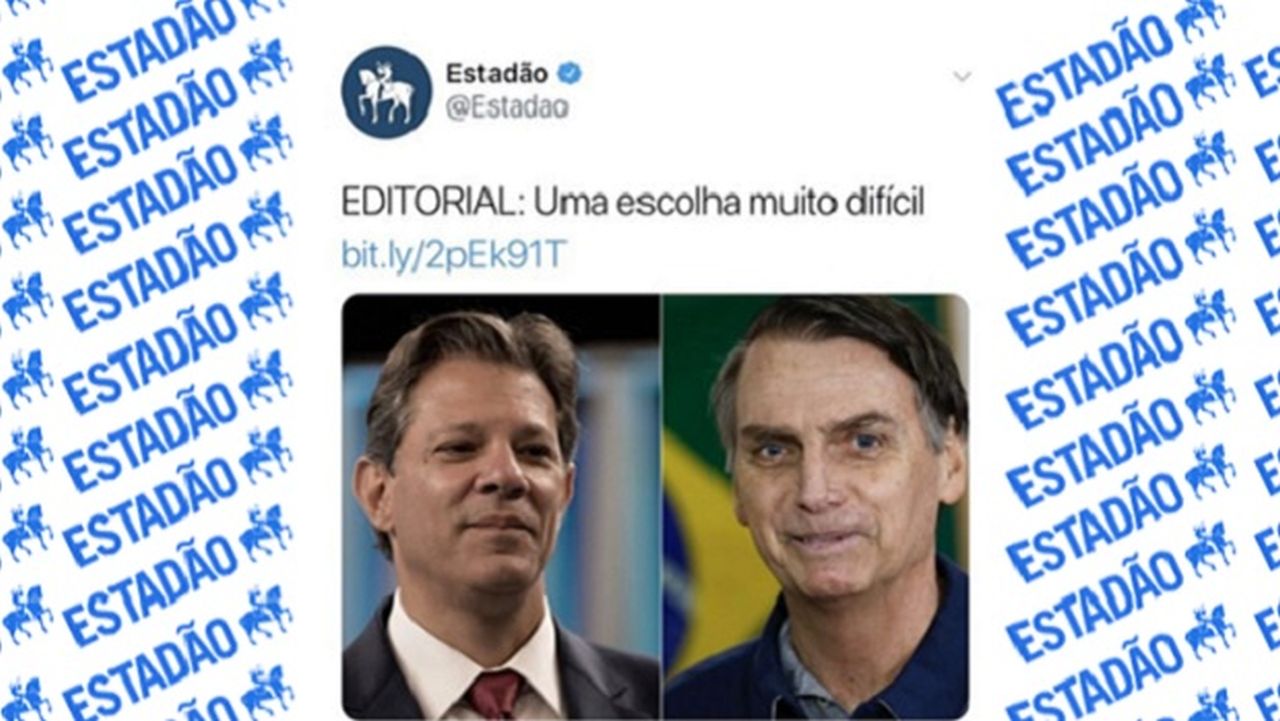 A imagem do editorial do Estadão