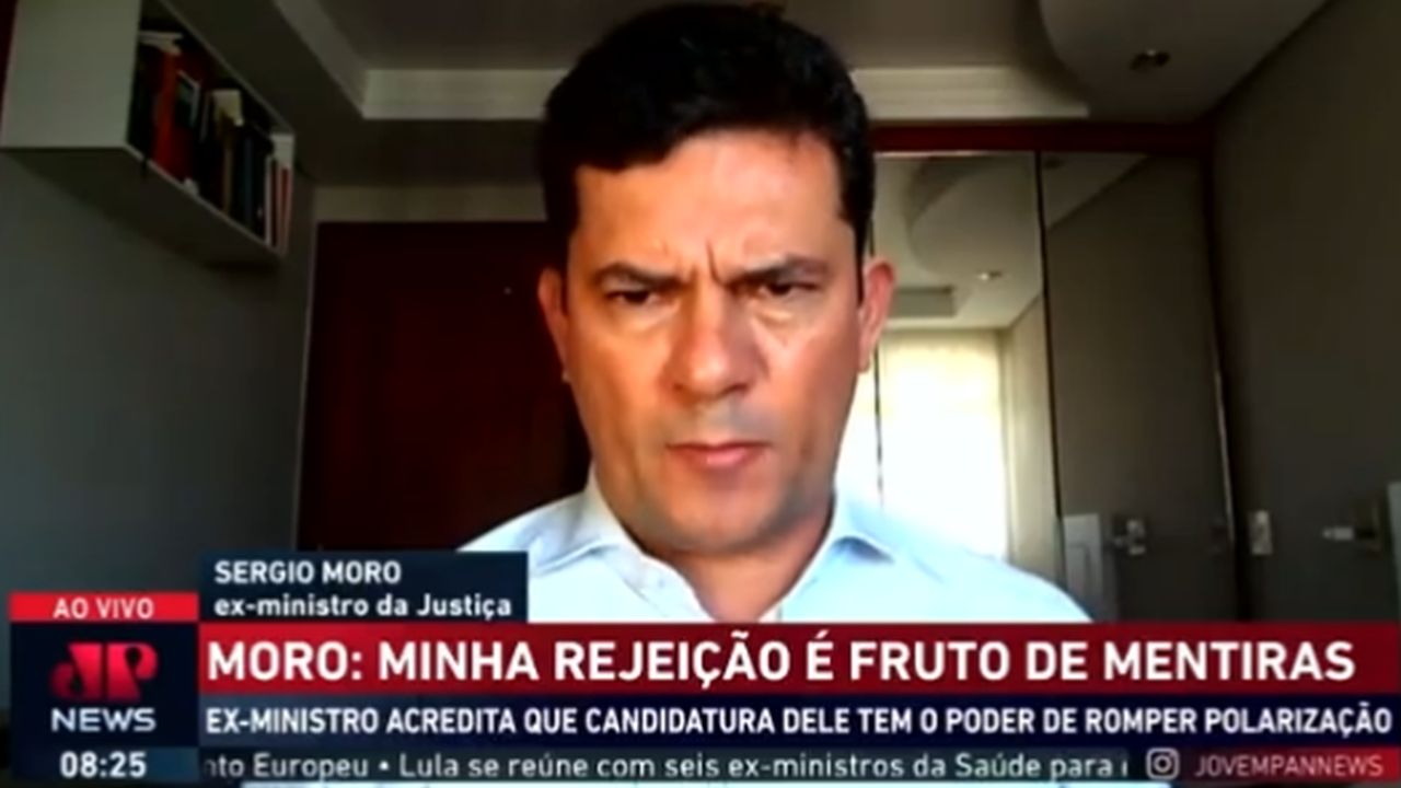 Frame de Sergio Moro na Jovem Pan