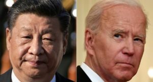 imagem de Biden e Xi Jinping