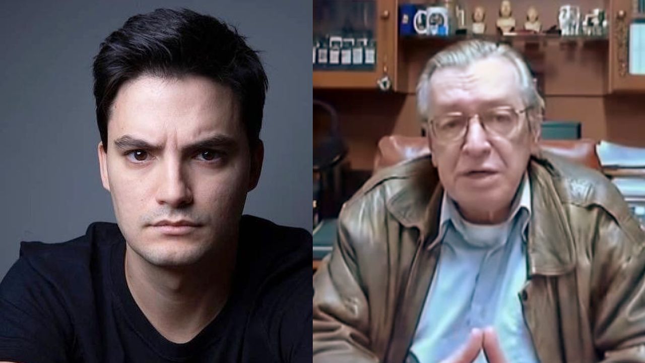 A imagem de Felipe Neto e Olavo de Carvalho