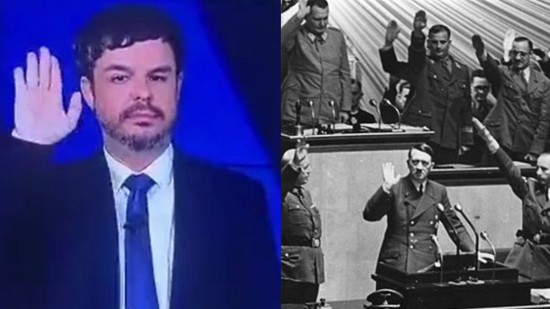 O que é sieg heil, gesto nazista atribuído a Adrilles