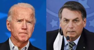 Os presidentes Joe Biden e Jair Bolsonaro