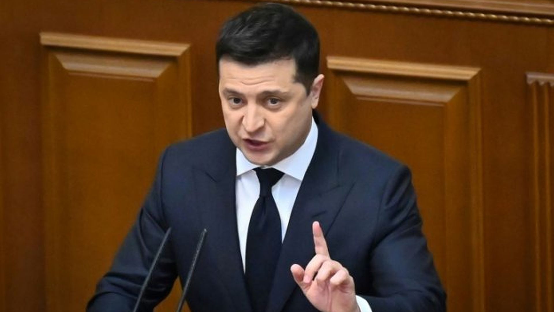 O presidente ucraniano Volodymyr Zelensky 