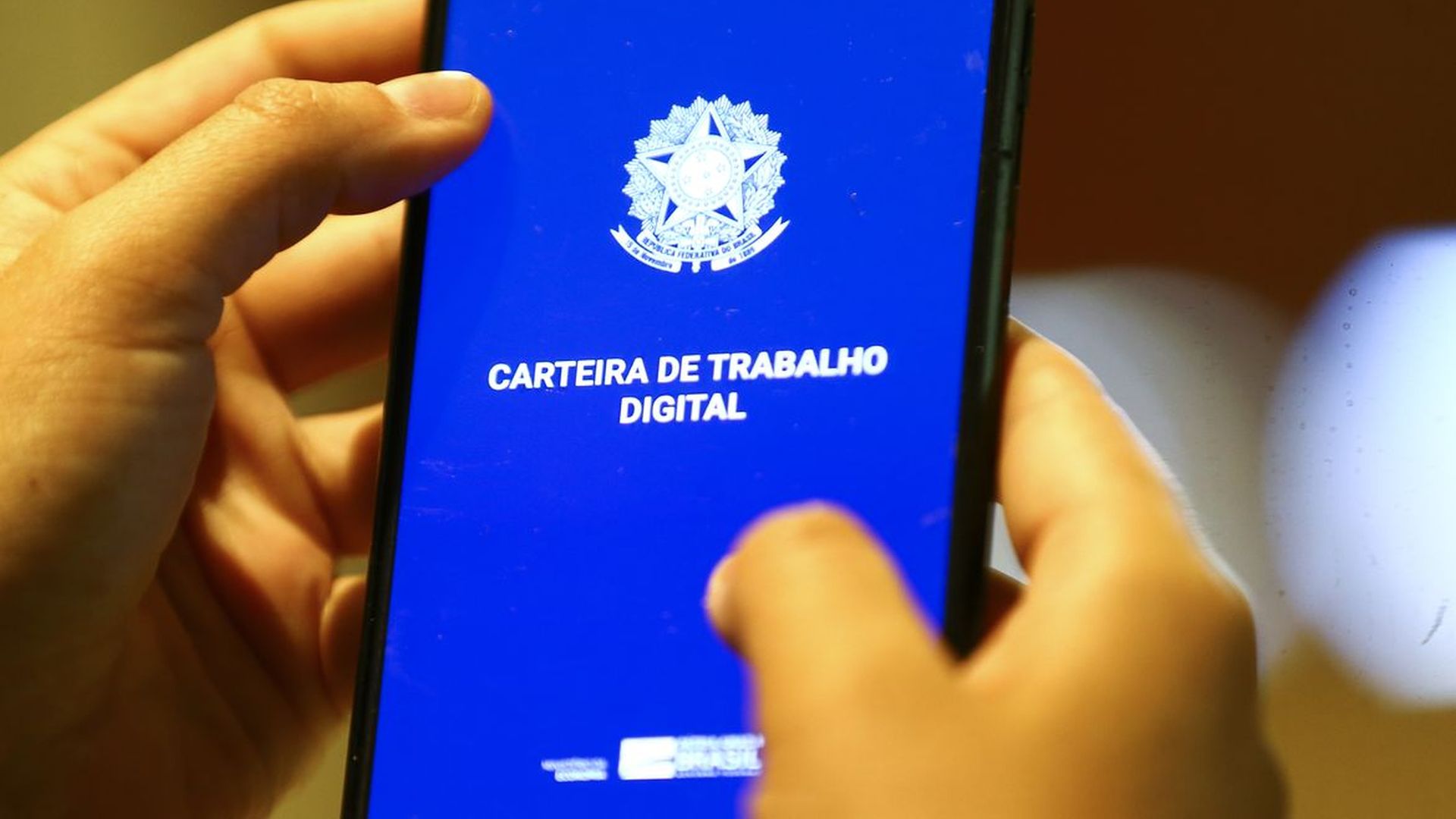 A imagem da Carteira de Trabalho