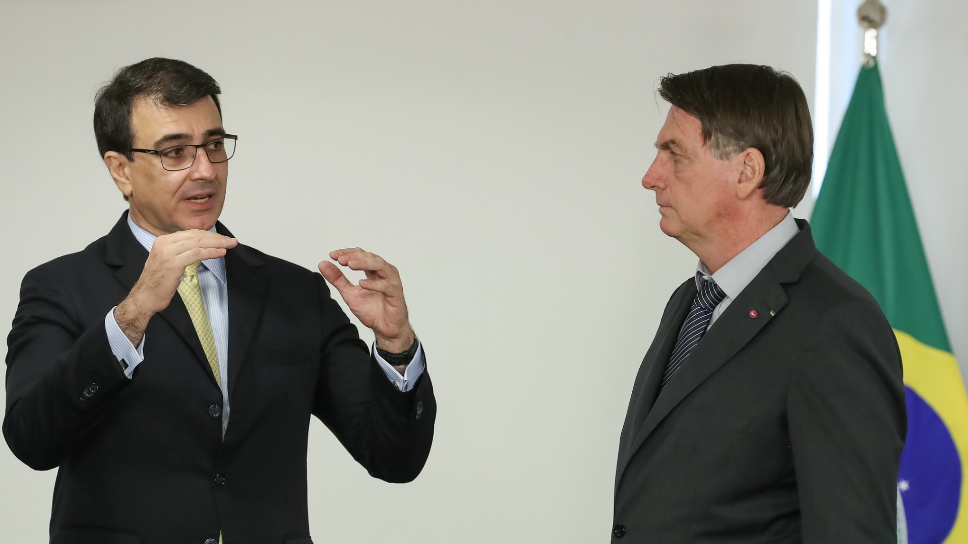 Carlos França e Jair Bolsonaro