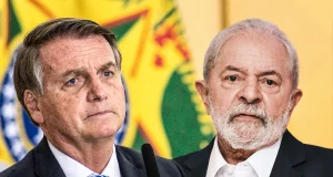 Bolsonaro e Lula numa foto montagem: Bolsonaroi nega que tenha feito propaganda antecipada