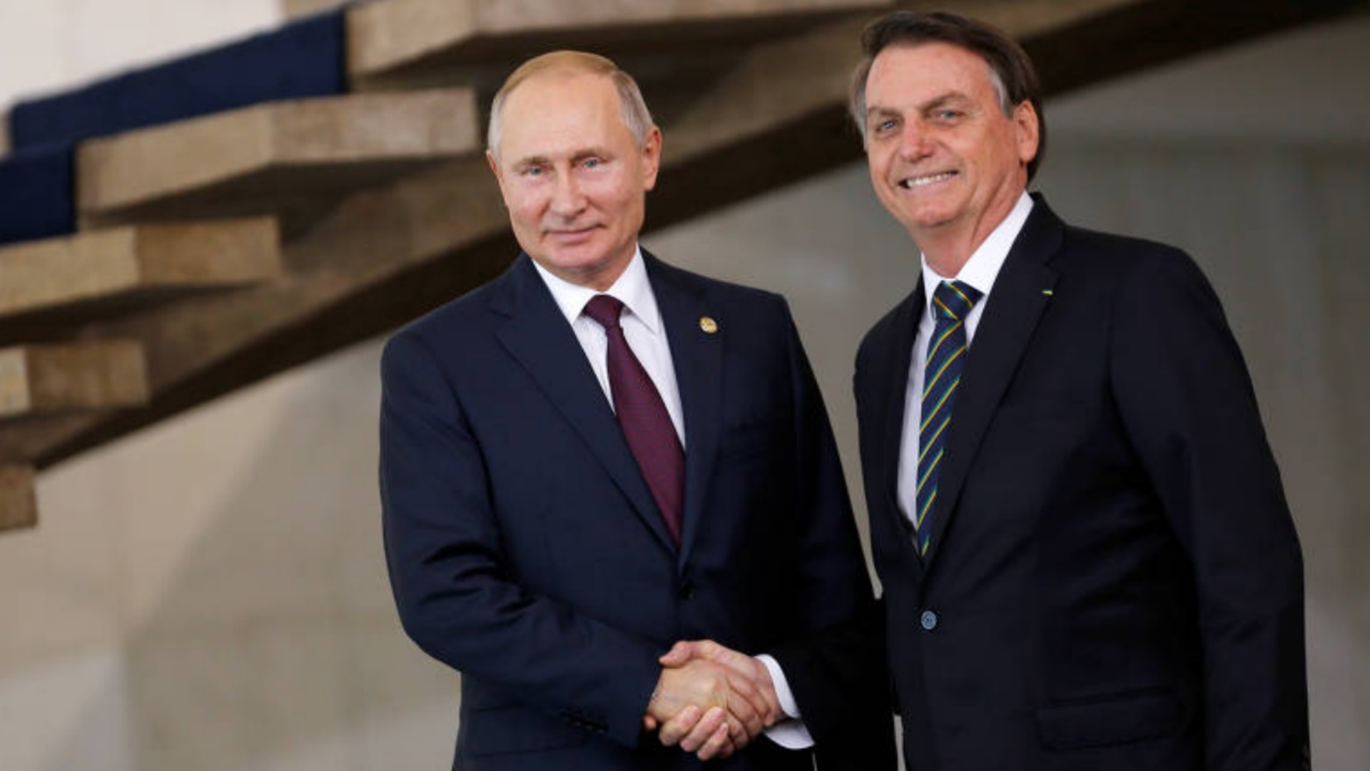 Vladimir Putin e Jair Bolsonaro