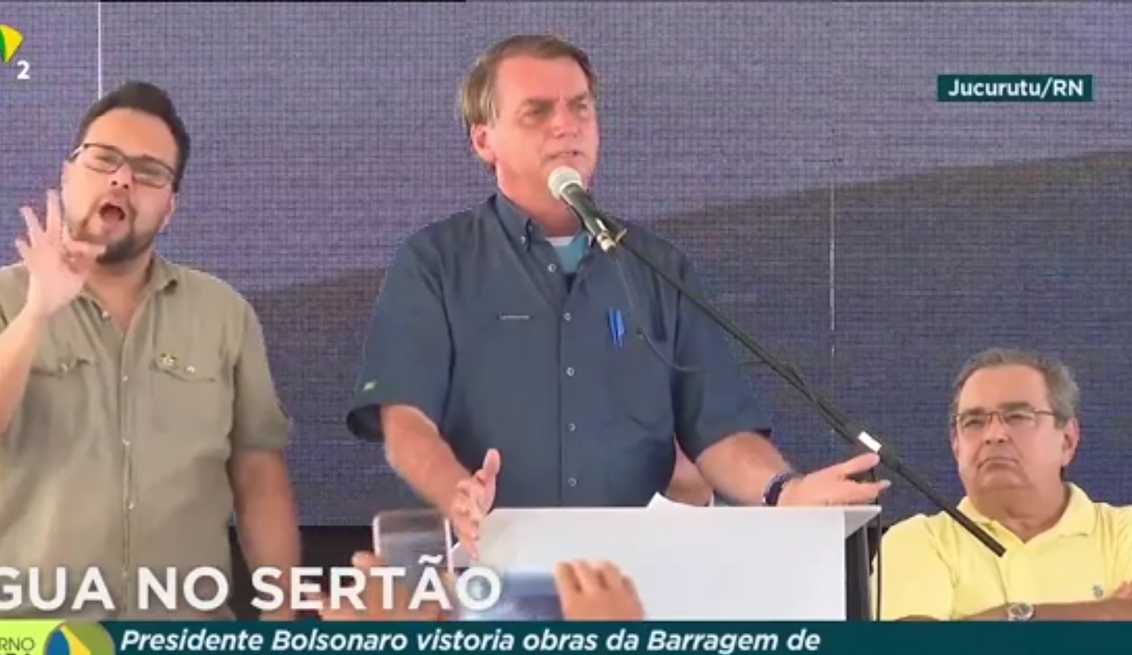 Bolsonaro no interior do Rio Grande do Norte. Imagem: Reprodução