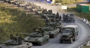 Comboio militar da Rússia na Ucrânia