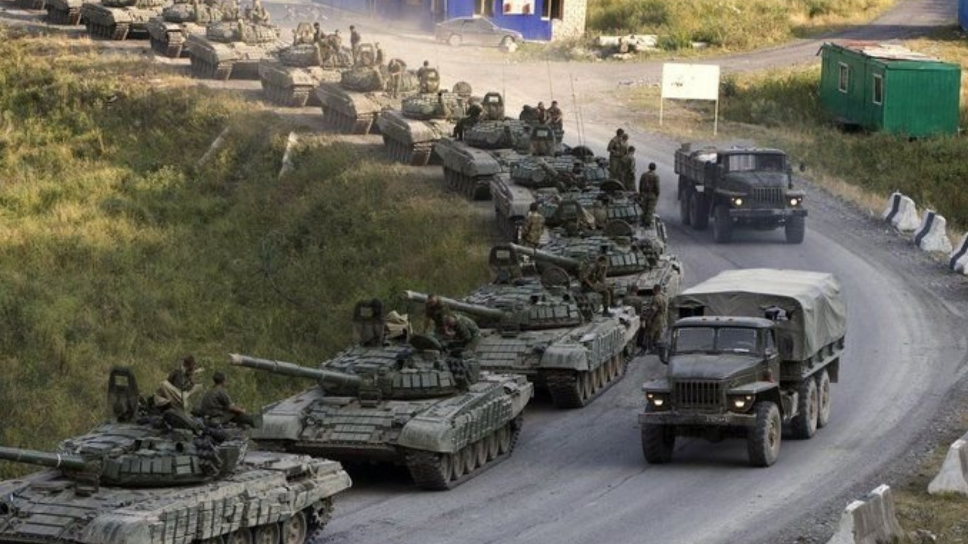 Comboio militar da Rússia na Ucrânia
