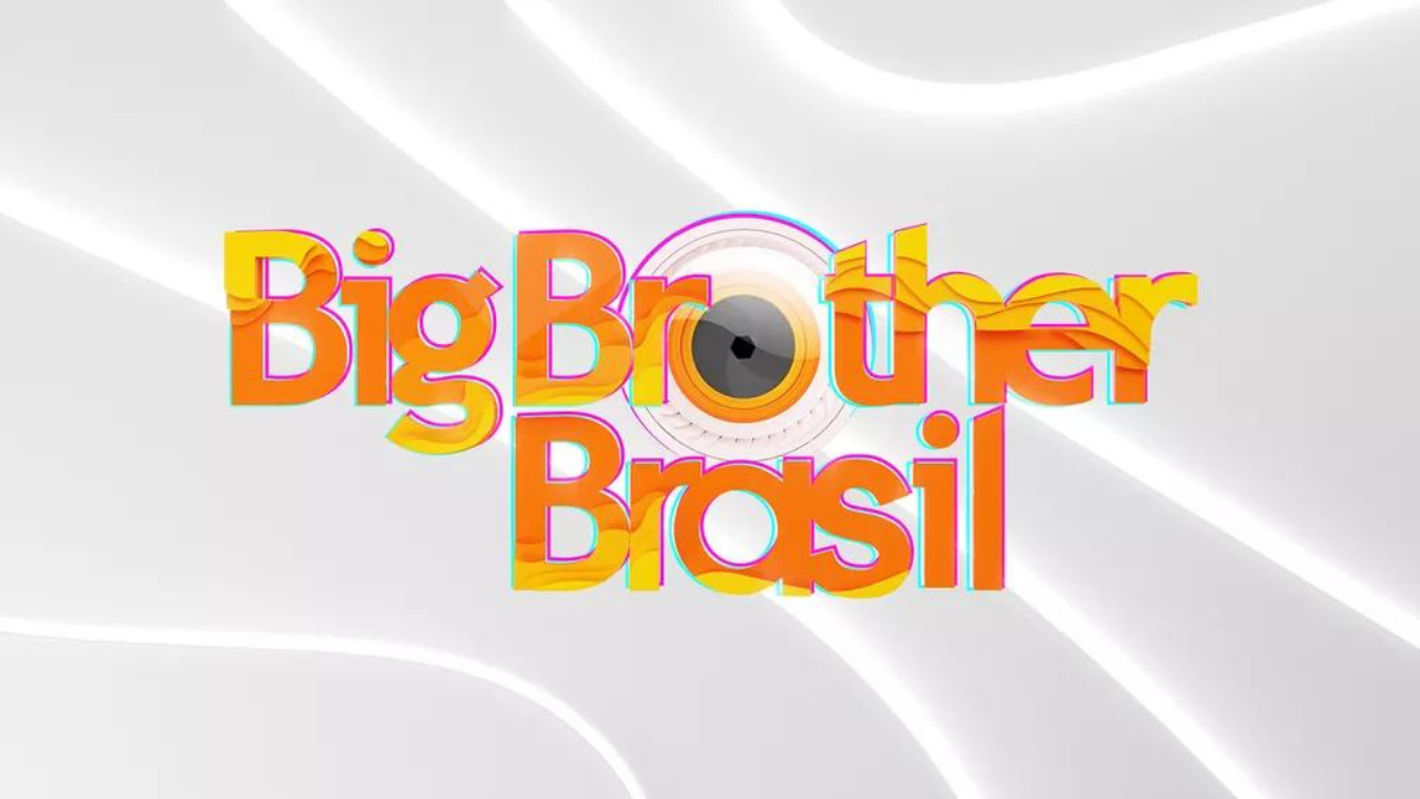 Logo fo Big Brother Brasil em cor laranja com fundo branco. Está escrito Big Brother Brasil, sendo que o O de Brother é ilustrado com uma câmera.