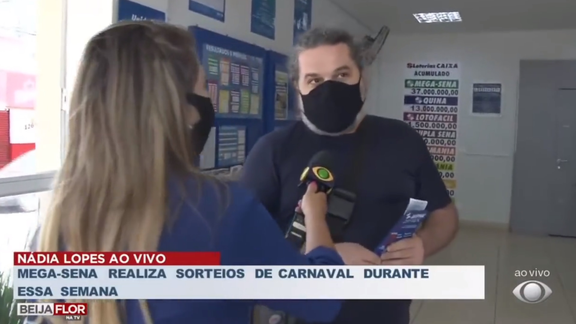 Homem fala de Lula na Band