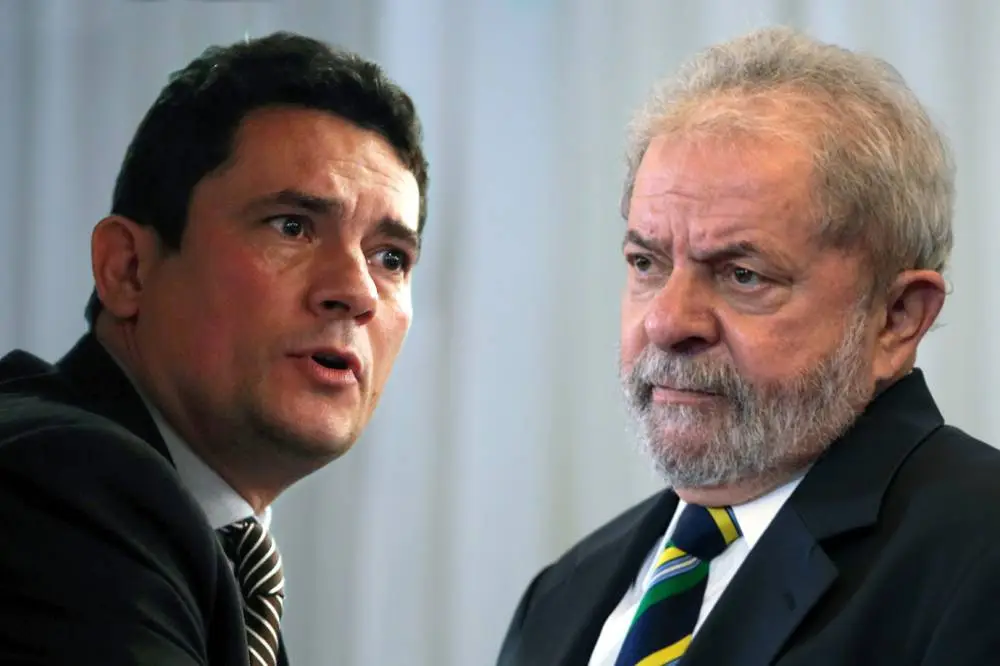 Moro e Lula em uma foto montagem: Moro copia Lula para se defender de acusação do TCU