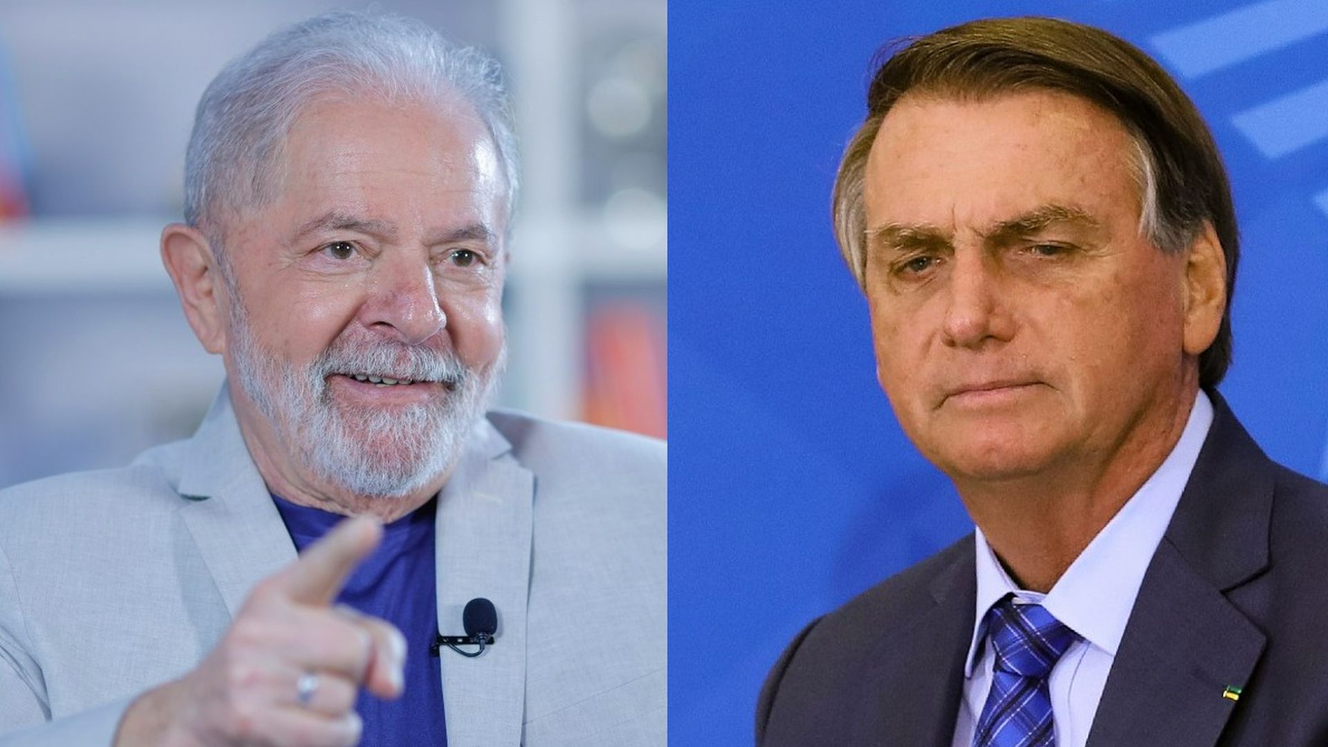 A imagem de Lula e de Bolsonaro