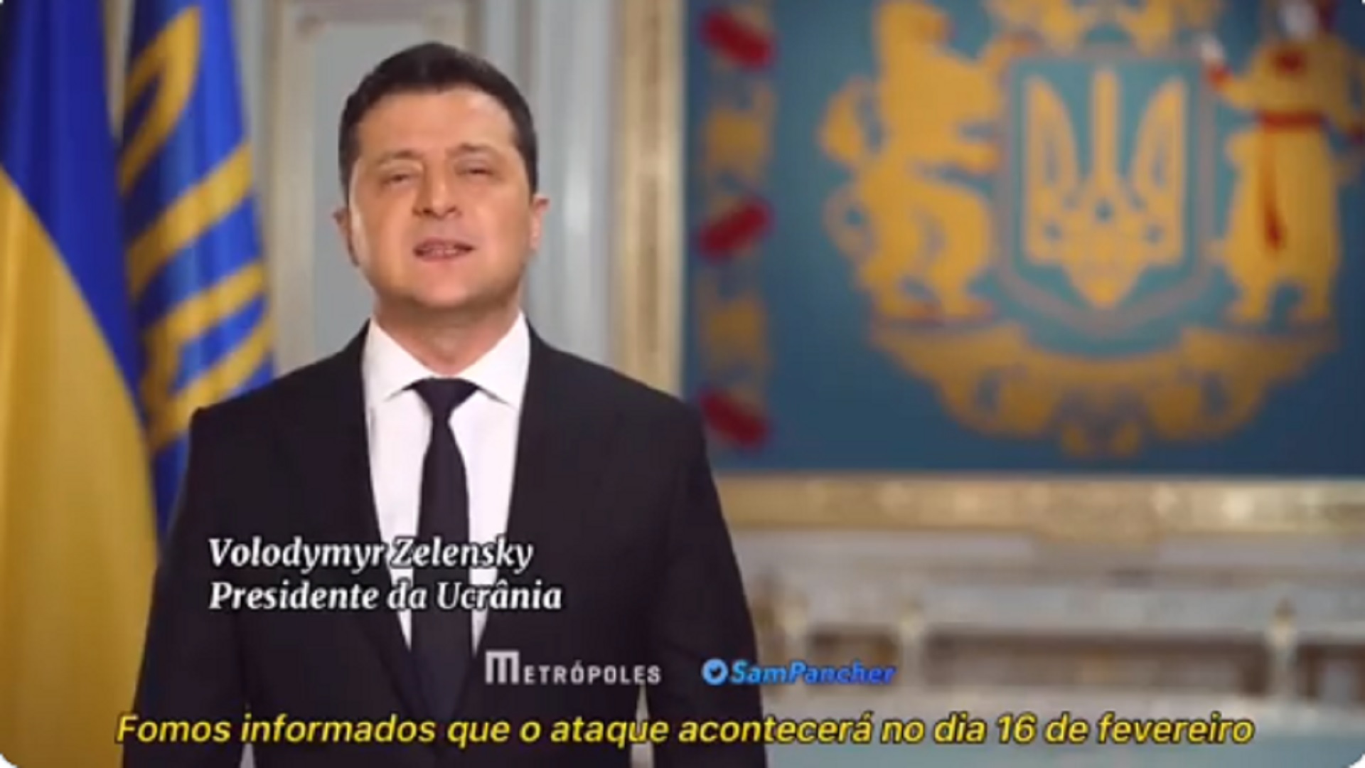 Presidente da Ucrânia fala sobre ataque russo