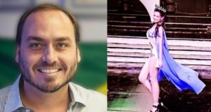 A imagem da Miss e o Carlos Bolsonaro