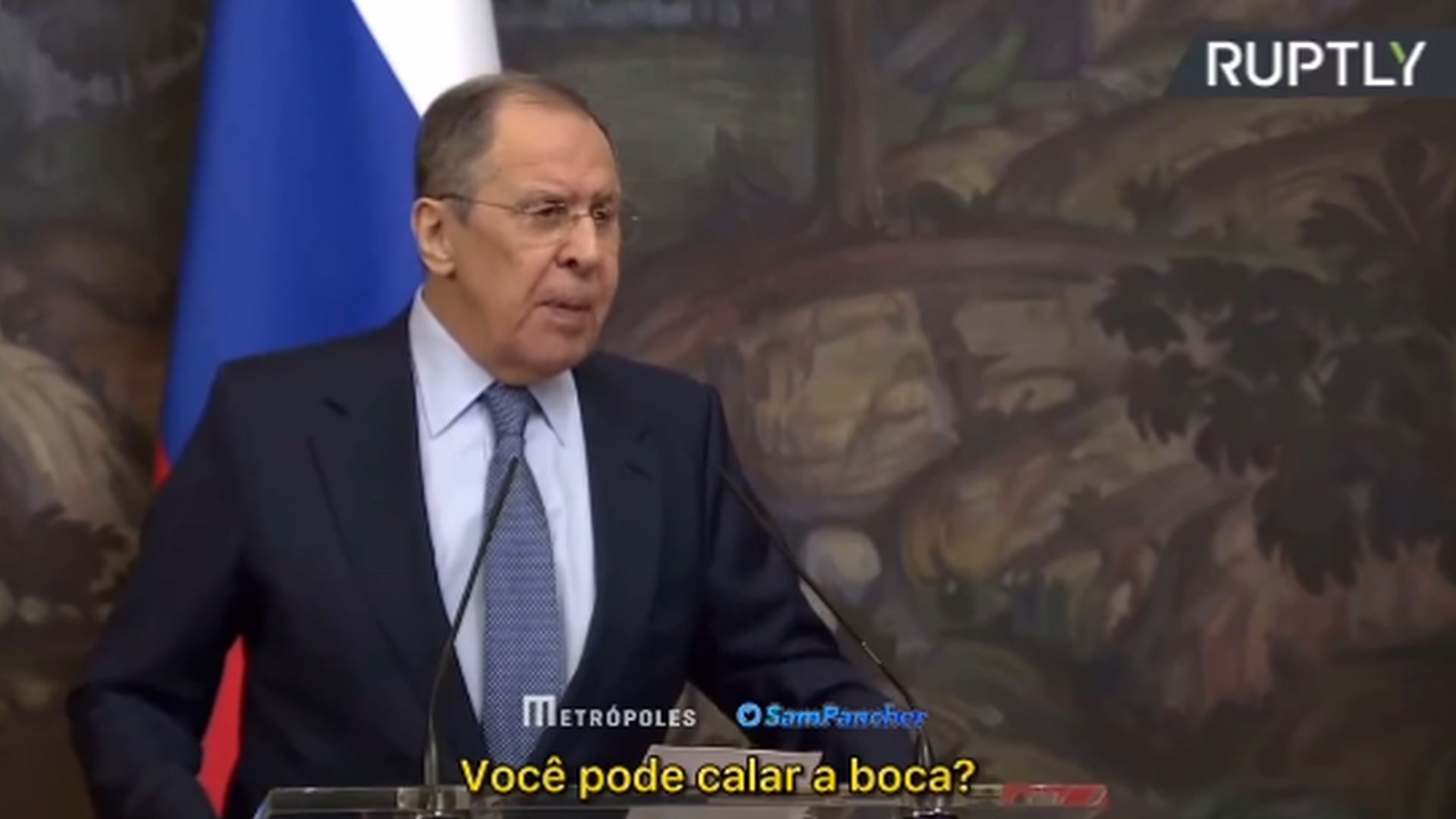 Chanceler russo manda repórter da CNN calar a boca em coletiva