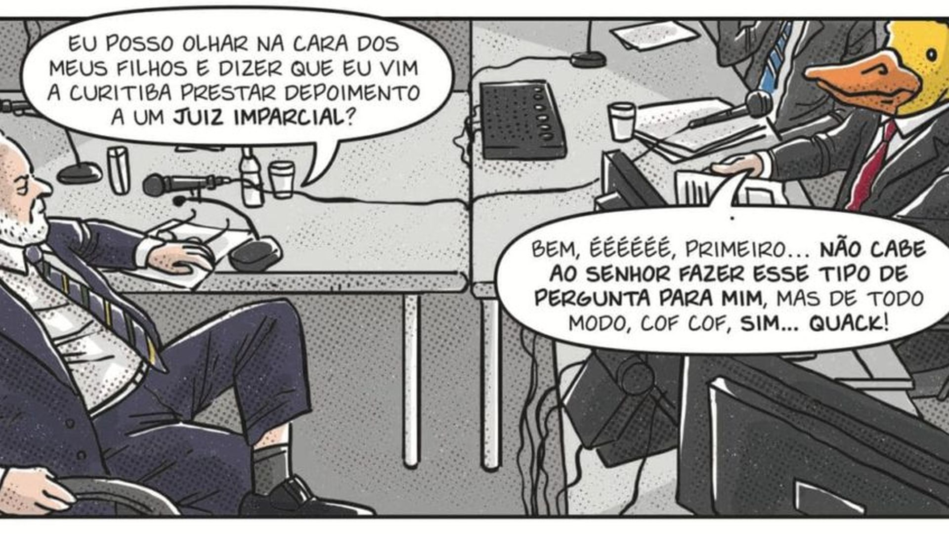 A imagem de Moro nos quadrinhos