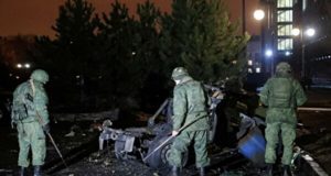 Soldados em Donetsk, na Ucrânia