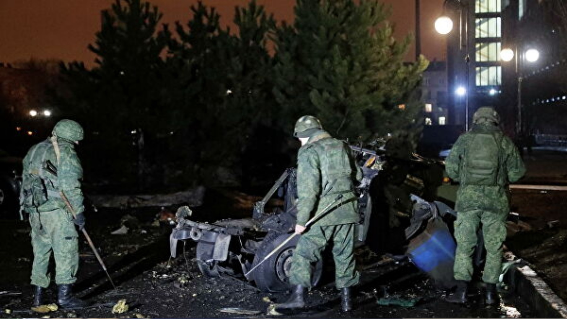 Soldados em Donetsk, na Ucrânia