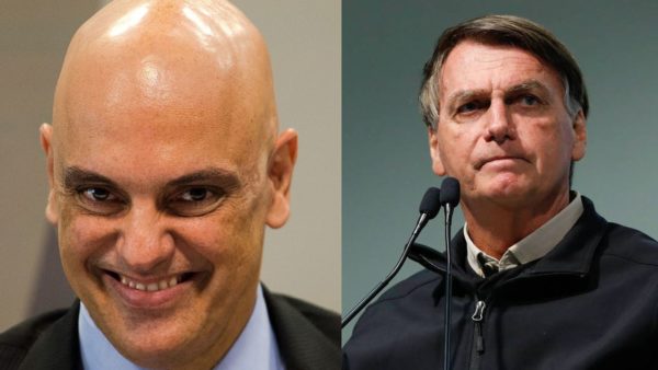 A imagem de Moraes e Bolsonaro